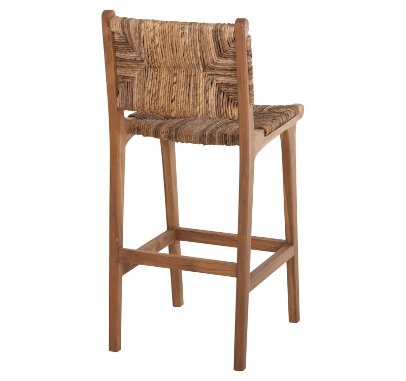 ΣΚΑΜΠΟ ΜΠΑΡ WALTER HM9841 ΞΥΛO TEAK ΣΕ ΦΥΣΙΚΟ-ΨΑΘΑ 46x55x105Υ εκ.