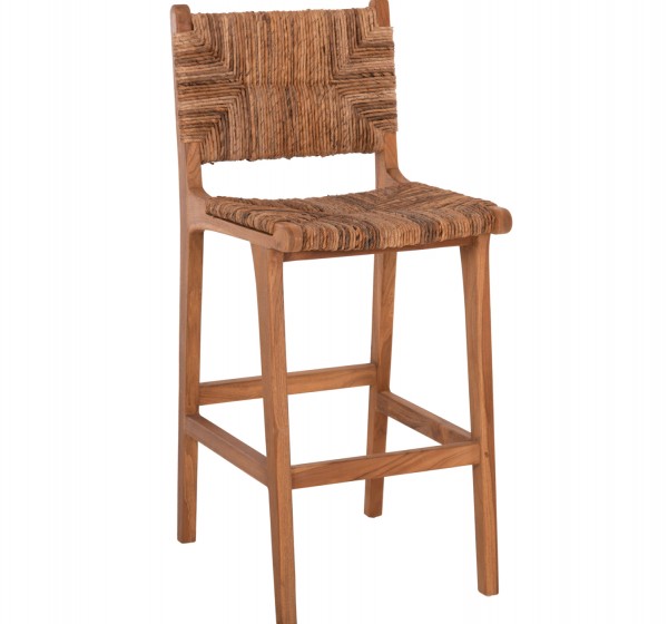 ΣΚΑΜΠΟ ΜΠΑΡ WALTER HM9841 ΞΥΛO TEAK ΣΕ ΦΥΣΙΚΟ-ΨΑΘΑ 46x55x105Υ εκ.