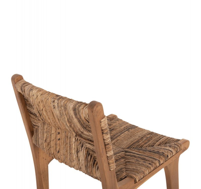 ΣΚΑΜΠΟ ΜΠΑΡ WALTER HM9841 ΞΥΛO TEAK ΣΕ ΦΥΣΙΚΟ-ΨΑΘΑ 46x55x105Υ εκ.