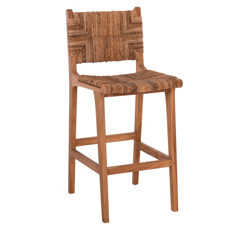 ΣΚΑΜΠΟ ΜΠΑΡ WALTER HM9841 ΞΥΛO TEAK ΣΕ ΦΥΣΙΚΟ-ΨΑΘΑ 46x55x105Υ εκ.