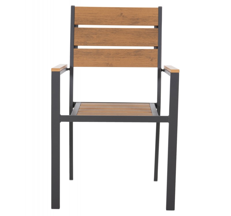ΠΟΛΥΘΡΟΝΑ ΑΛΟΥΜΙΝΙΟΥ SAGA HM5981.03 ΑΝΘΡΑΚΙ-POLYWOOD ΣΕ ΦΥΣΙΚΟ 55x55x86Υεκ.