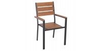 ΠΟΛΥΘΡΟΝΑ ΑΛΟΥΜΙΝΙΟΥ SAGA HM5981.03 ΑΝΘΡΑΚΙ-POLYWOOD ΣΕ ΦΥΣΙΚΟ 55x55x86Υεκ.