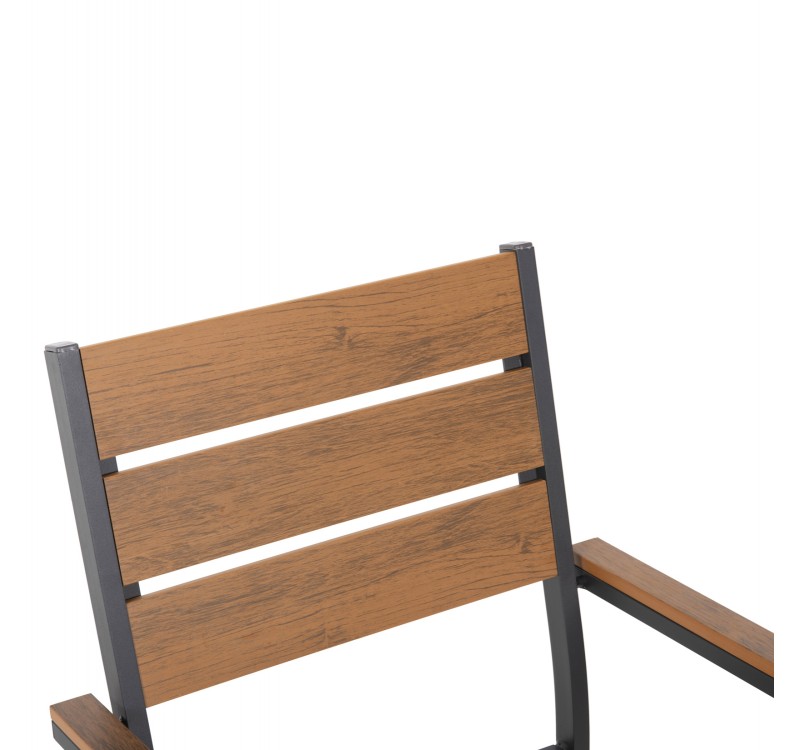 ΠΟΛΥΘΡΟΝΑ ΑΛΟΥΜΙΝΙΟΥ SAGA HM5981.03 ΑΝΘΡΑΚΙ-POLYWOOD ΣΕ ΦΥΣΙΚΟ 55x55x86Υεκ.