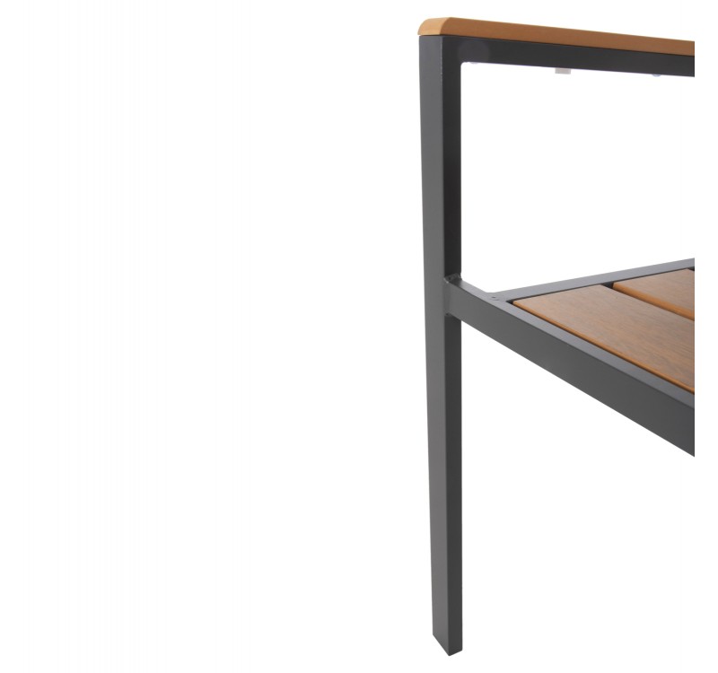 ΠΟΛΥΘΡΟΝΑ ΑΛΟΥΜΙΝΙΟΥ SAGA HM5981.03 ΑΝΘΡΑΚΙ-POLYWOOD ΣΕ ΦΥΣΙΚΟ 55x55x86Υεκ.