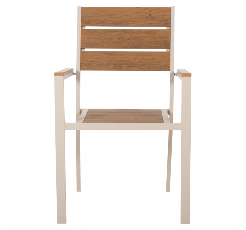 ΠΟΛΥΘΡΟΝΑ ΑΛΟΥΜΙΝΙΟΥ SAGA HM5981.04 ΣΑΜΠΑΝΙ-POLYWOOD ΣΕ ΦΥΣΙΚΟ 55x55x86Υεκ.