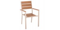 ΠΟΛΥΘΡΟΝΑ ΑΛΟΥΜΙΝΙΟΥ SAGA HM5981.04 ΣΑΜΠΑΝΙ-POLYWOOD ΣΕ ΦΥΣΙΚΟ 55x55x86Υεκ.