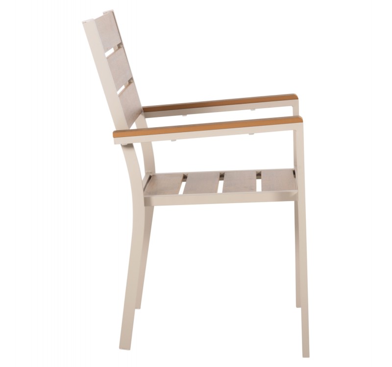 ΠΟΛΥΘΡΟΝΑ ΑΛΟΥΜΙΝΙΟΥ SAGA HM5981.04 ΣΑΜΠΑΝΙ-POLYWOOD ΣΕ ΦΥΣΙΚΟ 55x55x86Υεκ.