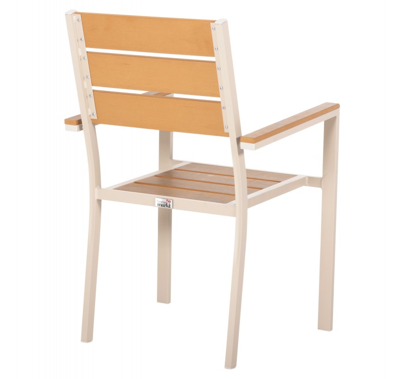 ΠΟΛΥΘΡΟΝΑ ΑΛΟΥΜΙΝΙΟΥ SAGA HM5981.04 ΣΑΜΠΑΝΙ-POLYWOOD ΣΕ ΦΥΣΙΚΟ 55x55x86Υεκ.