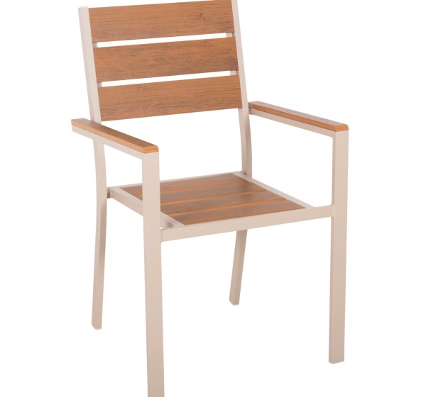 ΠΟΛΥΘΡΟΝΑ ΑΛΟΥΜΙΝΙΟΥ SAGA HM5981.04 ΣΑΜΠΑΝΙ-POLYWOOD ΣΕ ΦΥΣΙΚΟ 55x55x86Υεκ.