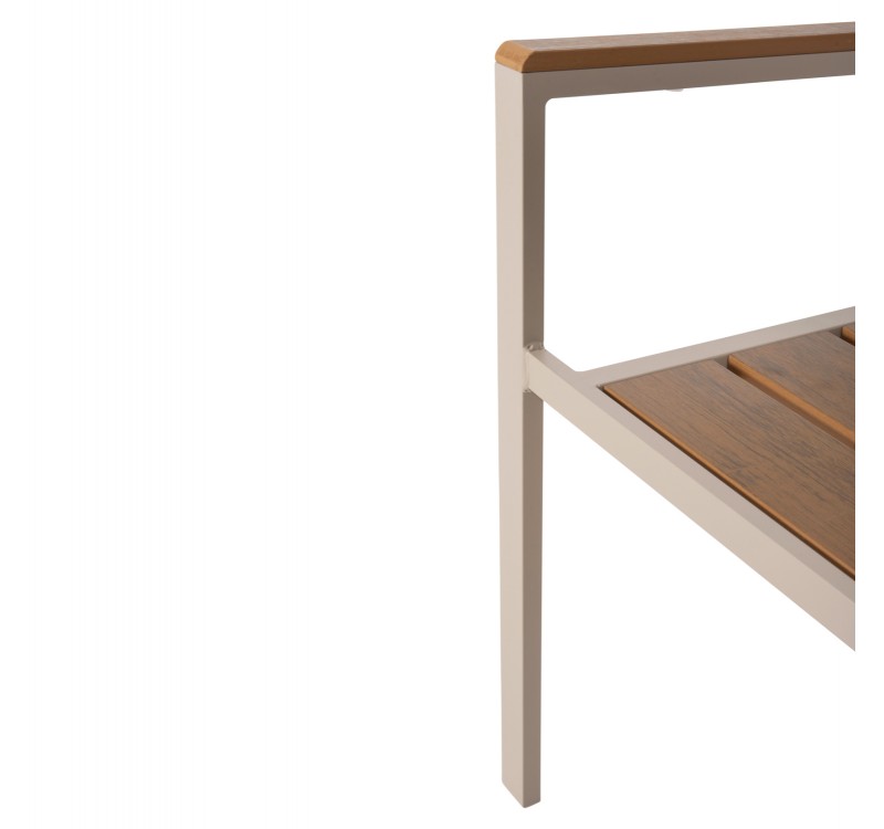 ΠΟΛΥΘΡΟΝΑ ΑΛΟΥΜΙΝΙΟΥ SAGA HM5981.04 ΣΑΜΠΑΝΙ-POLYWOOD ΣΕ ΦΥΣΙΚΟ 55x55x86Υεκ.