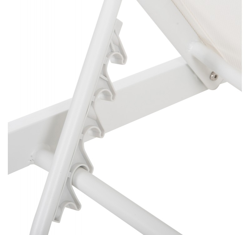 ΞΑΠΛΩΣΤΡΑ ΑΛΟΥΜΙΝΙΟΥ THATCHER HM5983.01 ΛΕΥΚΟΣ ΣΚΕΛΕΤΟΣ & TEXTILENE 196,5x64,5x92Υεκ