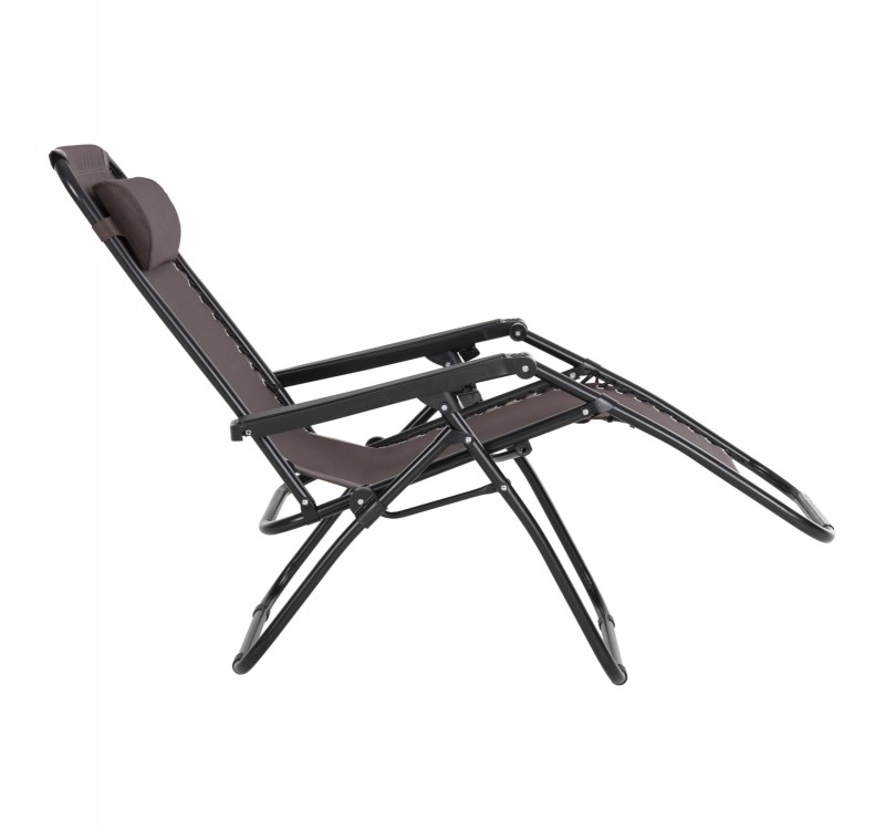 ΠΟΛΥΘΡΟΝΑ RELAX COMPANION HM5095.13 ΚΑΦΕ TEXTILENE-ΜΑΥΡΟ ΜΕΤΑΛΛΟ 67x145x110Υεκ.