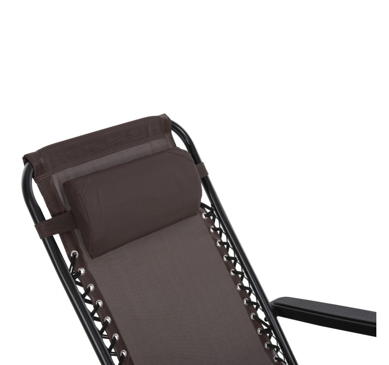 ΠΟΛΥΘΡΟΝΑ RELAX COMPANION HM5095.13 ΚΑΦΕ TEXTILENE-ΜΑΥΡΟ ΜΕΤΑΛΛΟ 67x145x110Υεκ.