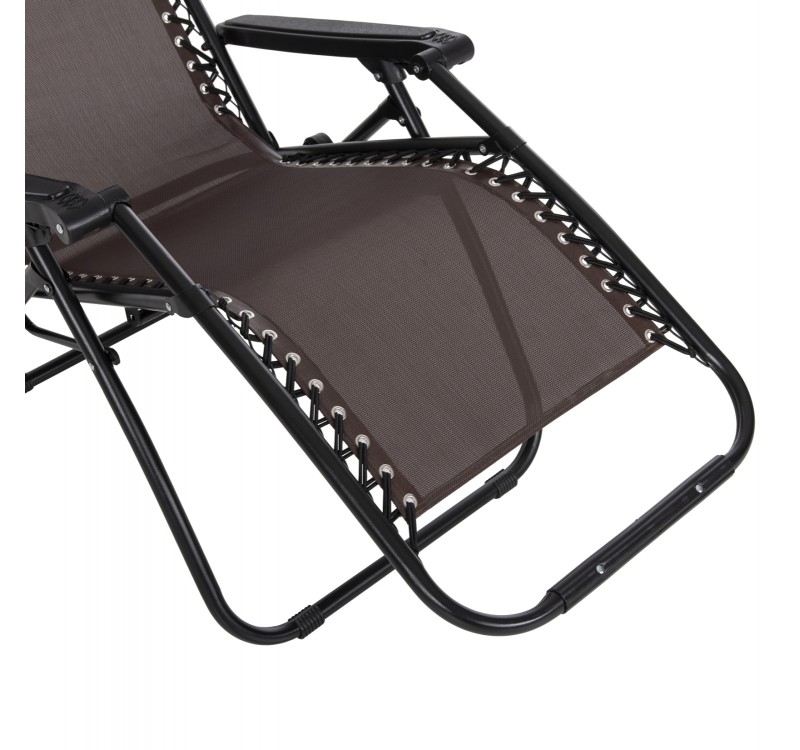 ΠΟΛΥΘΡΟΝΑ RELAX COMPANION HM5095.13 ΚΑΦΕ TEXTILENE-ΜΑΥΡΟ ΜΕΤΑΛΛΟ 67x145x110Υεκ.