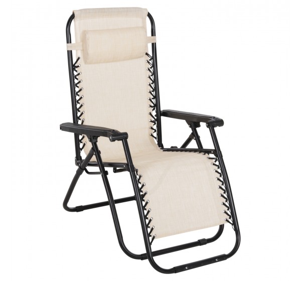 ΠΟΛΥΘΡΟΝΑ RELAX COMPANION HM5095.12 ΜΠΕΖ TEXTILENE-ΜΑΥΡΟ ΜΕΤΑΛΛΟ 67x145x110Υεκ.