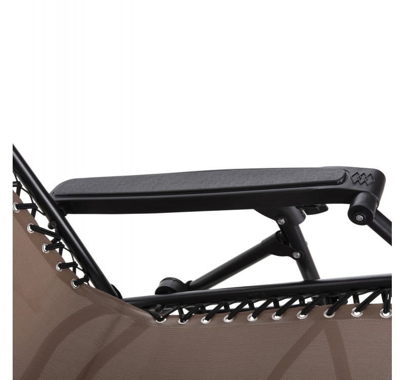 ΠΟΛΥΘΡΟΝΑ RELAX COMPANION HM5095.14 ΣΑΜΠΑΝΙ TEXTILENE-ΜΑΥΡΟ ΜΕΤΑΛΛΟ 67x145x110Υεκ.