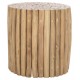 ΤΡΑΠΕΖΙ ΣΑΛΟΝΙΟΥ ΣΤΡΟΓΓΥΛΟ COOTER HM9865 ΚΛΑΔΙΑ TEAK-ΦΥΣΙΚΟ Φ39x40,5Υεκ.