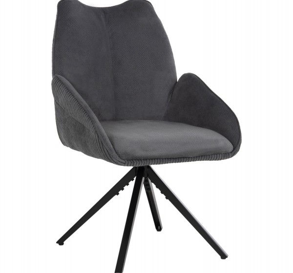 ΠΟΛΥΘΡΟΝΑΚΙ SHAI HM9844.03 ΓΚΡΙ ΥΦΑΣΜΑ-ΜΑΥΡΗ ΜΕΤΑΛΛΙΚΗ ΒΑΣΗ 61x63x93Υεκ.