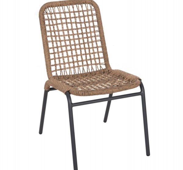 ΚΑΡΕΚΛΑ ΑΛΟΥΜΙΝΙΟΥ SPANO HM6047 ΑΝΘΡΑΚΙ ΣΚΕΛΕΤΟΣ-ΜΠΕΖ ΣΥΝΘ.RATTAN 46x59x80Υεκ.