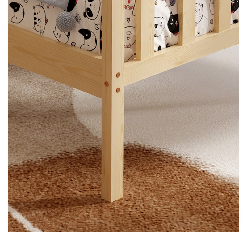 ΚΡΕΒΑΤΙ GIMLY HM675.01 ΜΑΣΙΦ ΞΥΛΟ ΠΕΥΚΟΥ ΣΕ ΦΥΣΙΚΟ ΓΙΑ ΣΤΡΩΜΑ 190x90εκ.