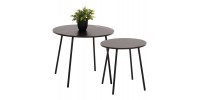 ΤΡΑΠΕΖΙΑ ΣΑΛΟΝΙΟΥ 2ΤΜΧ CUPPER HM9878.13 ΜΕΛΑΜΙΝΗ ΜΑΥΡΟ ΜΑΡΜΑΡΟ-ΜΑΥΡΟ ΜΕΤΑΛΛΟ