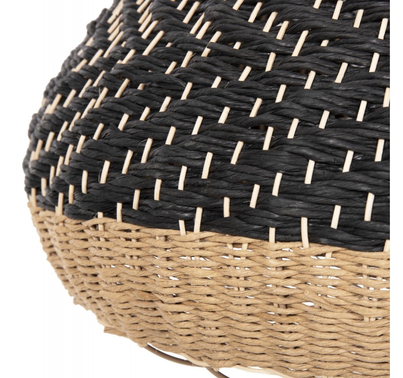 ΦΩΤΙΣΤΙΚΟ ΟΡΟΦΗΣ ΚΡΕΜΑΣΤΟ HM4354 ΦΥΣΙΚΟ RAΤΤΑΝ-PAPER ROPE-ΦΥΣΙΚΟ&ΜΑΥΡΟ Φ54x42-145Υεκ.