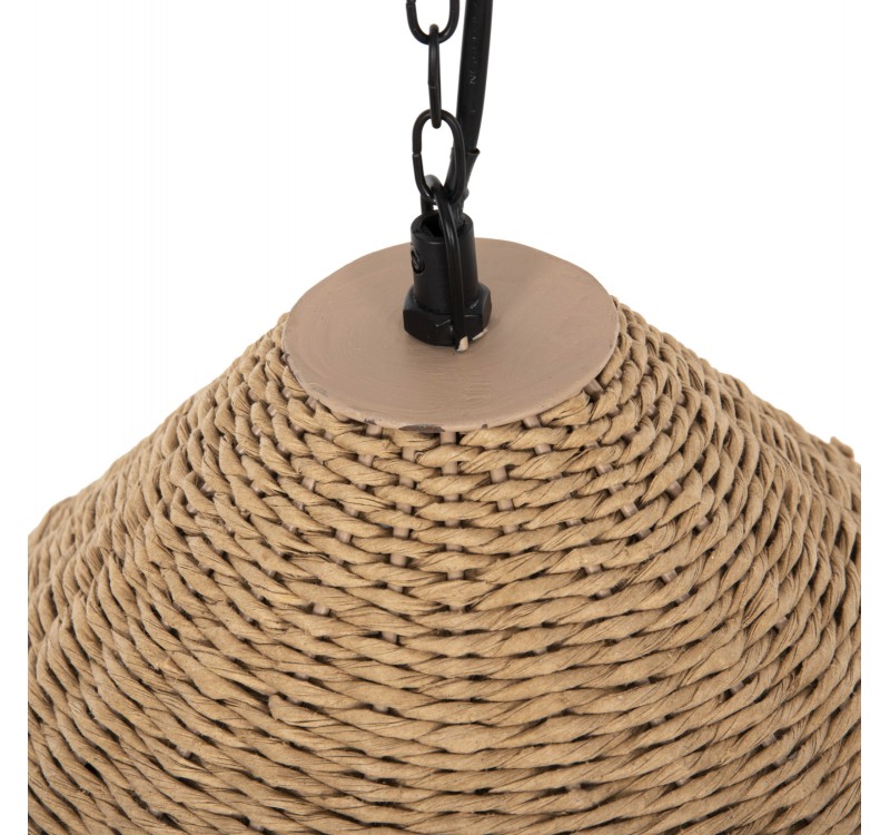 ΦΩΤΙΣΤΙΚΟ ΟΡΟΦΗΣ ΚΡΕΜΑΣΤΟ HM4354 ΦΥΣΙΚΟ RAΤΤΑΝ-PAPER ROPE-ΦΥΣΙΚΟ&ΜΑΥΡΟ Φ54x42-145Υεκ.