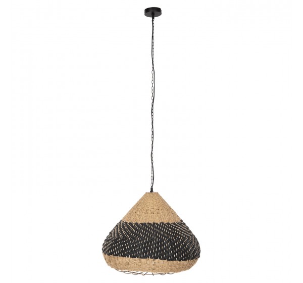 ΦΩΤΙΣΤΙΚΟ ΟΡΟΦΗΣ ΚΡΕΜΑΣΤΟ HM4354 ΦΥΣΙΚΟ RAΤΤΑΝ-PAPER ROPE-ΦΥΣΙΚΟ&ΜΑΥΡΟ Φ54x42-145Υεκ.