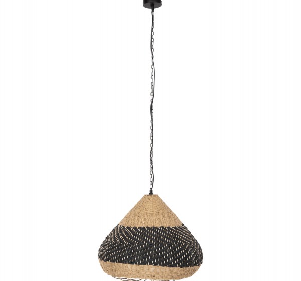ΦΩΤΙΣΤΙΚΟ ΟΡΟΦΗΣ ΚΡΕΜΑΣΤΟ HM4354 ΦΥΣΙΚΟ RAΤΤΑΝ-PAPER ROPE-ΦΥΣΙΚΟ&ΜΑΥΡΟ Φ54x42-145Υεκ.