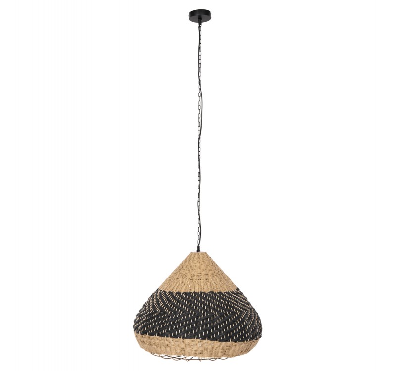 ΦΩΤΙΣΤΙΚΟ ΟΡΟΦΗΣ ΚΡΕΜΑΣΤΟ HM4354 ΦΥΣΙΚΟ RAΤΤΑΝ-PAPER ROPE-ΦΥΣΙΚΟ&ΜΑΥΡΟ Φ54x42-145Υεκ.