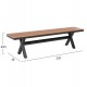 ΠΑΓΚΑΚΙ ΑΛΟΥΜΙΝΙΟΥ TAWNEE HM6040.01 ΑΝΘΡΑΚΙ-POLYWOOD ΚΑΘΙΣΜΑ ΦΥΣΙΚΟ 220x36x44,5Υεκ.