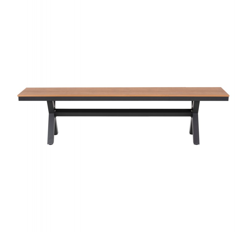 ΠΑΓΚΑΚΙ ΑΛΟΥΜΙΝΙΟΥ TAWNEE HM6040.01 ΑΝΘΡΑΚΙ-POLYWOOD ΚΑΘΙΣΜΑ ΦΥΣΙΚΟ 220x36x44,5Υεκ.
