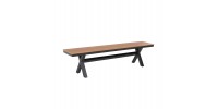 ΠΑΓΚΑΚΙ ΑΛΟΥΜΙΝΙΟΥ TAWNEE HM6040.01 ΑΝΘΡΑΚΙ-POLYWOOD ΚΑΘΙΣΜΑ ΦΥΣΙΚΟ 220x36x44,5Υεκ.