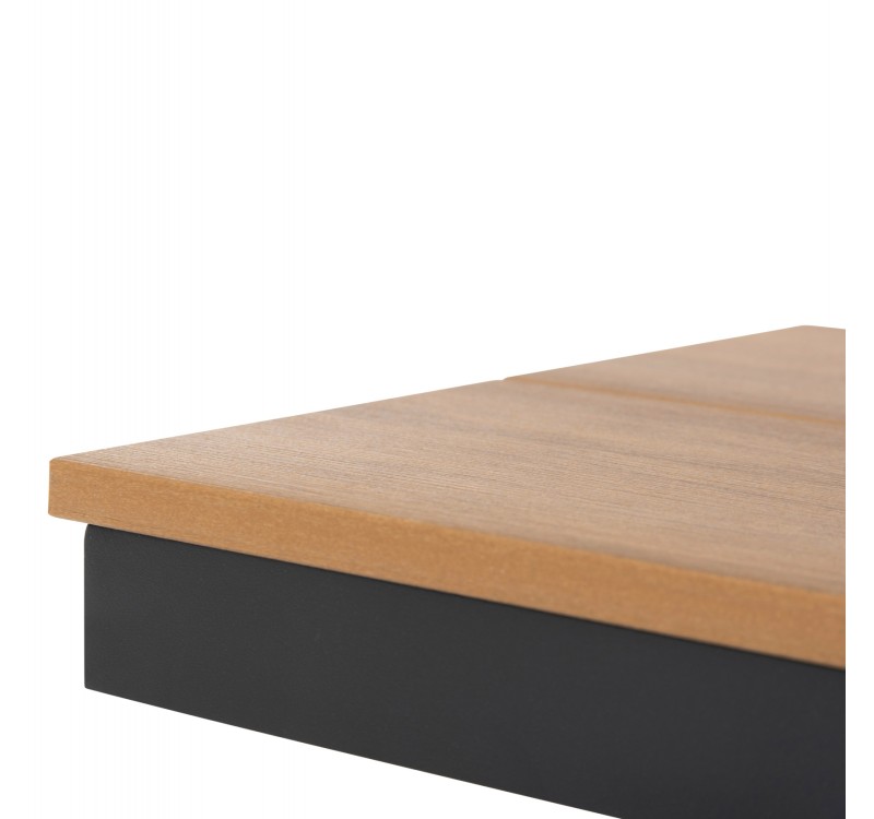 ΠΑΓΚΑΚΙ ΑΛΟΥΜΙΝΙΟΥ TAWNEE HM6040.01 ΑΝΘΡΑΚΙ-POLYWOOD ΚΑΘΙΣΜΑ ΦΥΣΙΚΟ 220x36x44,5Υεκ.