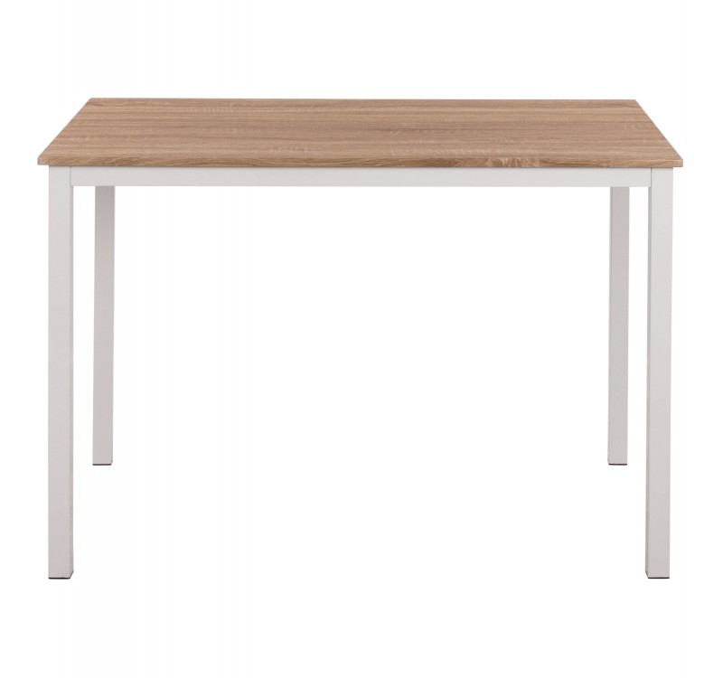 ΤΡΑΠΕΖΙ ΤΡΑΠΕΖΑΡΙΑΣ GOOSE HM9532.02 MDF SONAMA-ΛΕΥΚΟ ΜΕΤΑΛΛΟ 120X80Χ75Yεκ.