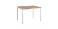 ΤΡΑΠΕΖΙ ΤΡΑΠΕΖΑΡΙΑΣ GOOSE HM9532.02 MDF SONAMA-ΛΕΥΚΟ ΜΕΤΑΛΛΟ 120X80Χ75Yεκ.