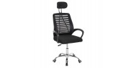 ΚΑΡΕΚΛΑ ΓΡΑΦΕΙΟΥ TRAIL2 HM1193 ΜΑΥΡΟ MESH-ΠΟΔΙ ΧΡΩΜΙΟΥ 62x59x120Yεκ.