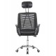 ΚΑΡΕΚΛΑ ΓΡΑΦΕΙΟΥ TRAIL2 HM1193 ΜΑΥΡΟ MESH-ΠΟΔΙ ΧΡΩΜΙΟΥ 62x59x120Yεκ.