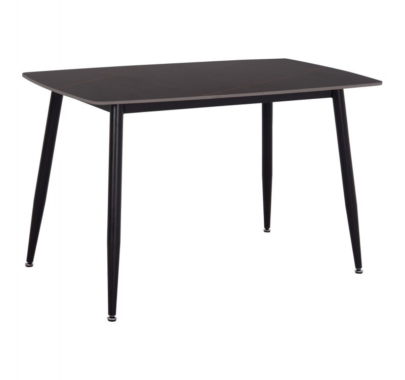 ΤΡΑΠΕΖΙ RAVEN HM9854.02 ΚΕΡΑΜΙΚΟ TOP ΜΑΥΡΟ ΜΑΡΜΑΡΟ-ΜΑΥΡΟ ΜΕΤΑΛΛΟ 120x70x73Υεκ.