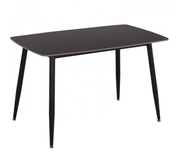 ΤΡΑΠΕΖΙ RAVEN HM9854.02 ΚΕΡΑΜΙΚΟ TOP ΜΑΥΡΟ ΜΑΡΜΑΡΟ-ΜΑΥΡΟ ΜΕΤΑΛΛΟ 120x70x73Υεκ.