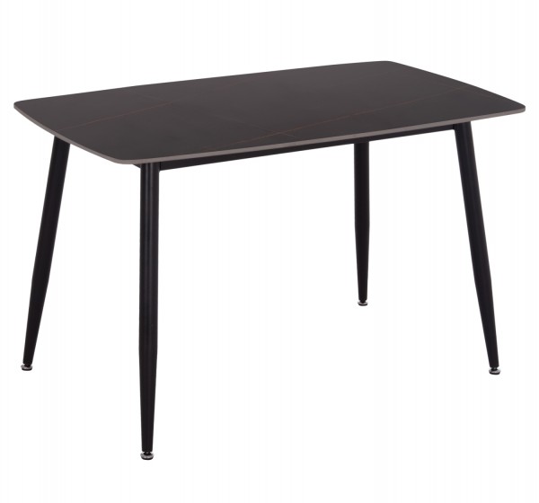 ΤΡΑΠΕΖΙ RAVEN HM9854.02 ΚΕΡΑΜΙΚΟ TOP ΜΑΥΡΟ ΜΑΡΜΑΡΟ-ΜΑΥΡΟ ΜΕΤΑΛΛΟ 120x70x73Υεκ.