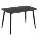 ΤΡΑΠΕΖΙ RAVEN HM9854.02 ΚΕΡΑΜΙΚΟ TOP ΜΑΥΡΟ ΜΑΡΜΑΡΟ-ΜΑΥΡΟ ΜΕΤΑΛΛΟ 120x70x73Υεκ.