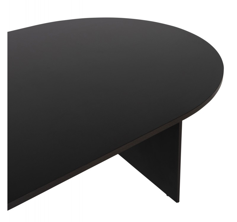 ΓΡΑΦΕΙΟ ΣΥΝΕΔΡΙΑΣΕΩΝ ΟΒΑΛ SIENNA HM2134.02 ΜΕΛΑΜΙΝΗ ΣΕ WENGE 240x120x75Υεκ.