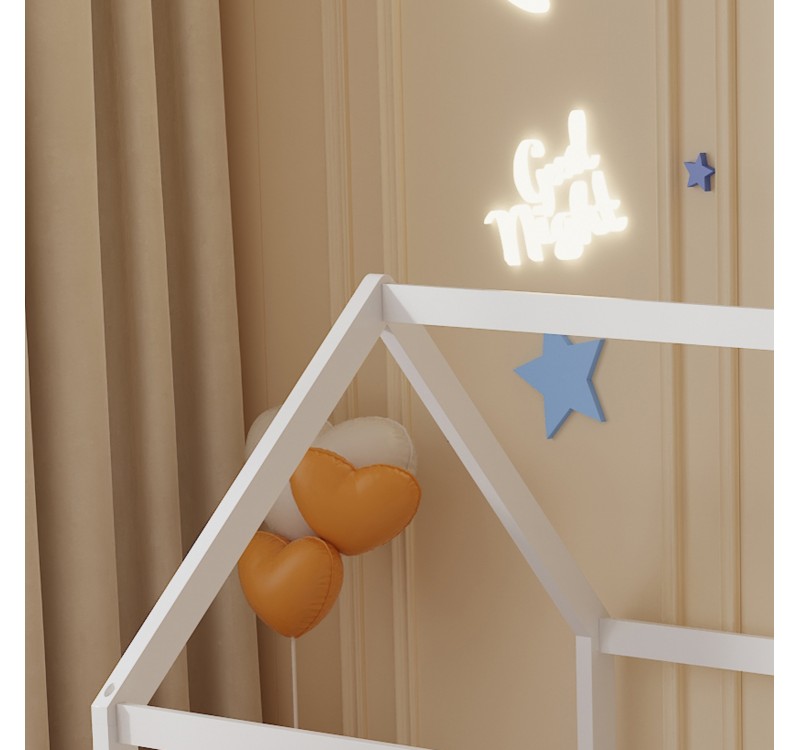 ΚΡΕΒΑΤΙ ΠΑΙΔΙΚΟ PEPE HM677.03 τ.MONTESSORI ΞΥΛΟ ΠΕΥΚΟ ΛΕΥΚΟ- 190x90εκ