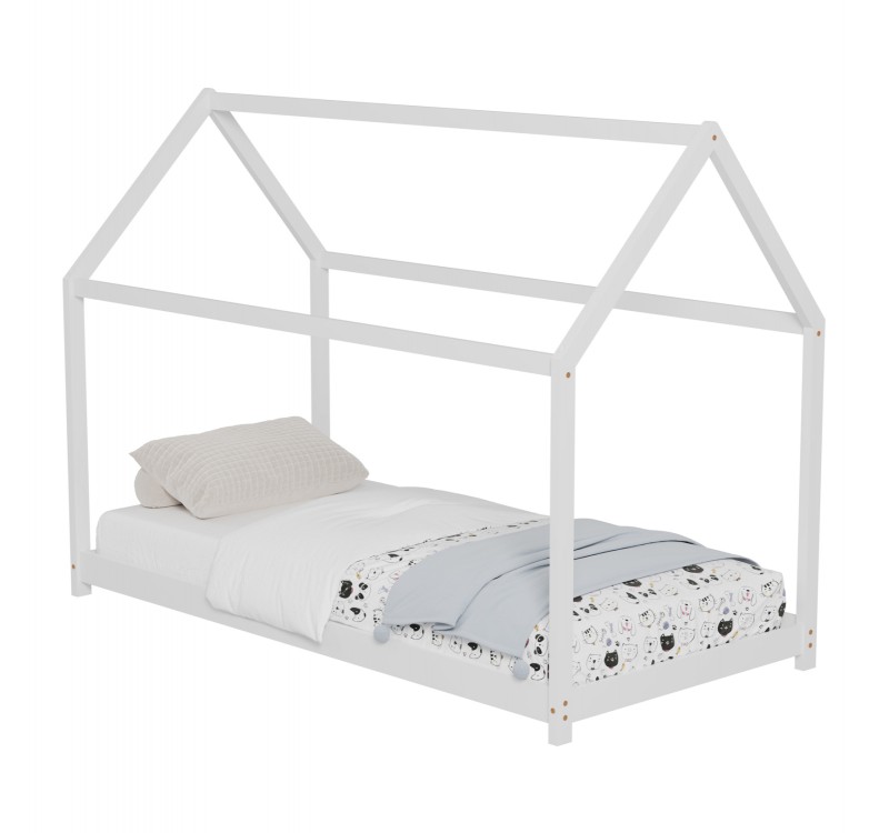 ΚΡΕΒΑΤΙ ΠΑΙΔΙΚΟ PEPE HM677.03 τ.MONTESSORI ΞΥΛΟ ΠΕΥΚΟ ΛΕΥΚΟ- 190x90εκ