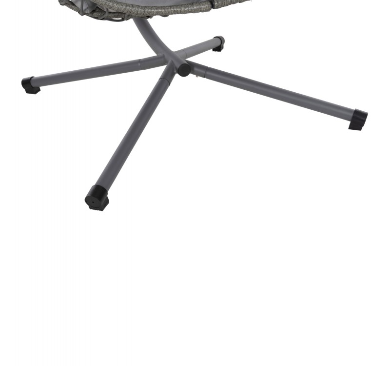 ΚΡΕΜΑΣΤΗ ΠΟΛΥΘΡΟΝΑ ΦΩΛΙΑ MILLIE HM5997.10 ΜΕΤΑΛΛΟ-ΣΥΝΘ.RATTAN ΓΚΡΙ 90x75x190Υεκ.