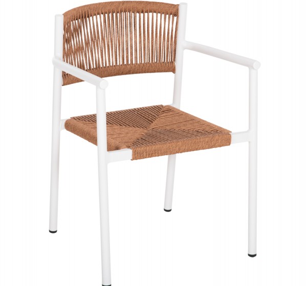 ΠΟΛΥΘΡΟΝΑ ΑΛΟΥΜΙΝΙΟΥ STER HM5786.11 ΛΕΥΚΗ-ΣΥΝΘ.RATTAN ΜΠΕΖ 55,5x53x78Υεκ.