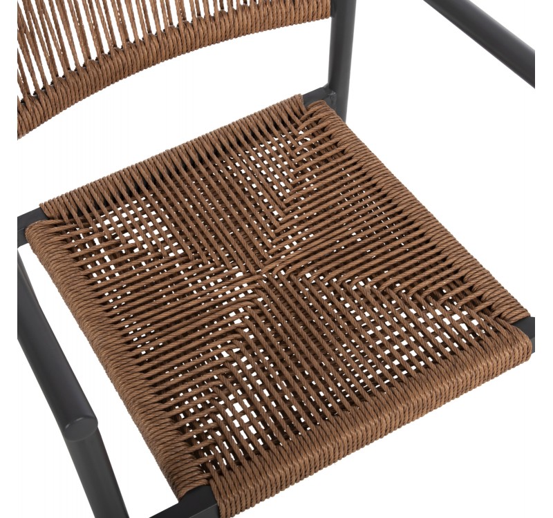 ΠΟΛΥΘΡΟΝΑ ΑΛΟΥΜΙΝΙΟΥ STER HM5786.12 ΑΝΘΡΑΚΙ-ΣΥΝΘ.RATTAN ΜΠΕΖ 55,5x53x78Υεκ.