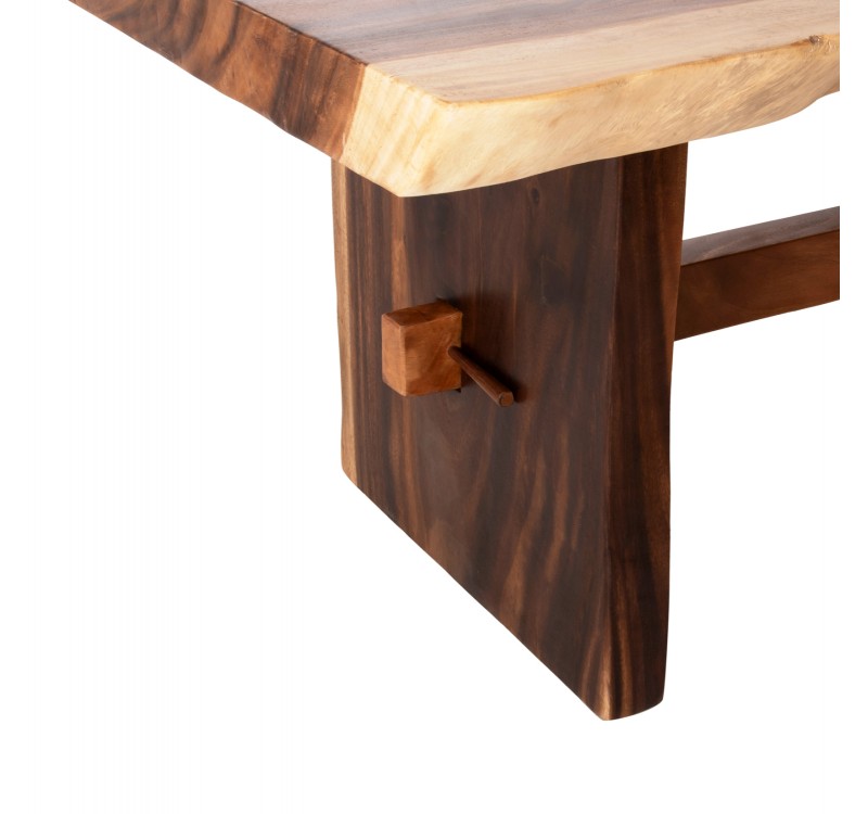 ΤΡΑΠΕΖΙ ΤΡΑΠΕΖΑΡΙΑΣ ULYSES HM9888 ΜΑΣΙΦ ΞΥΛΟ SUAR ΦΥΣΙΚΟ-TOP 9εκ 160x90x78Yεκ.