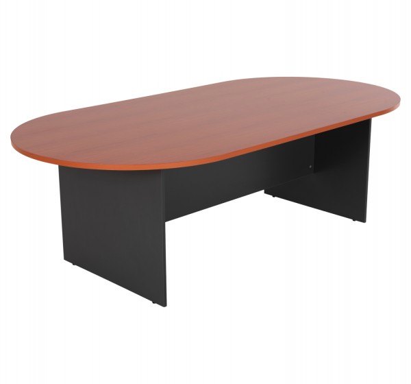 ΓΡΑΦΕΙΟ ΣΥΝΕΔΡΙΑΣΕΩΝ ΟΒΑΛ SIENNA HM2134.03 ΑΝΘΡΑΚΙ ΜΕΛΑΜΙΝΗ-TOP ΚΕΡΑΣΙ 240x120x75Υεκ